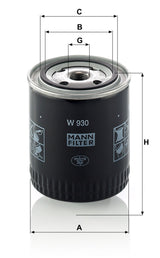 W 930 dimensions
