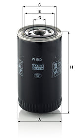 W 950 dimensions