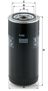 W 962 dimensions