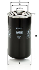 WD 950 dimensions