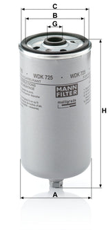 WDK 725 dimensions